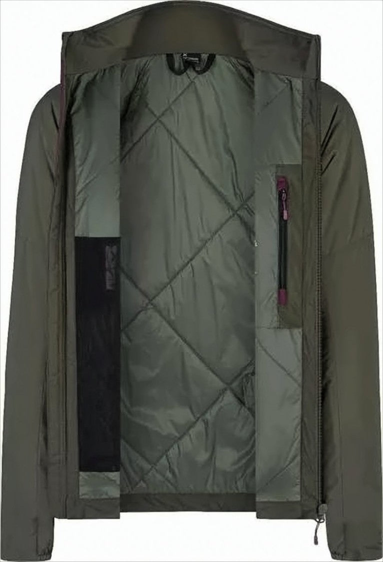 Montura Fitted Green Polyamide Montura Jacket With High Collar And Quilted Interior