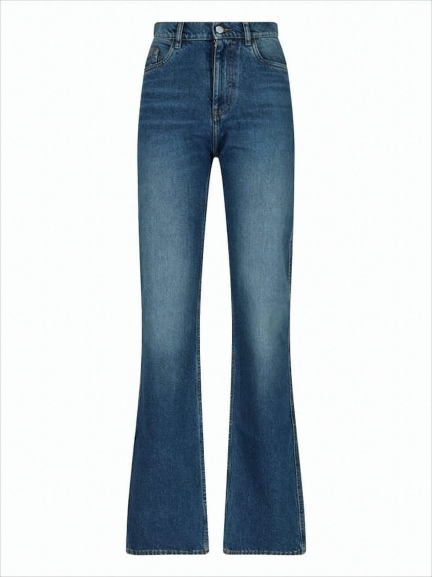 Coperni High-Waist Denim Pants With Flared Leg