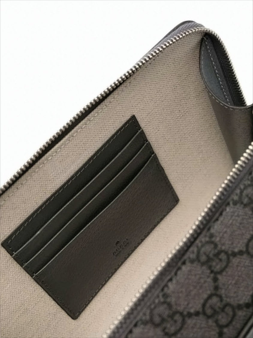 Gucci Rectangular Monogram Canvas Crossbody Bag