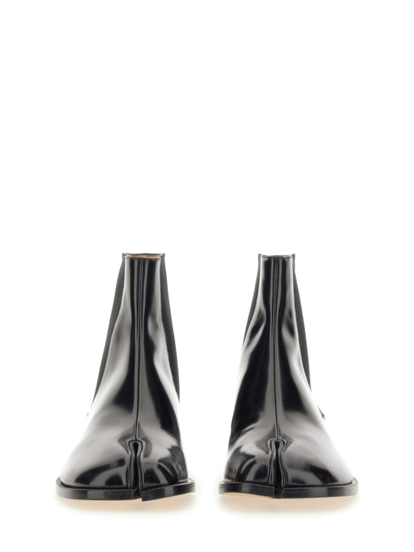 Maison Margiela Polished Leather Tabi Chelsea Boots