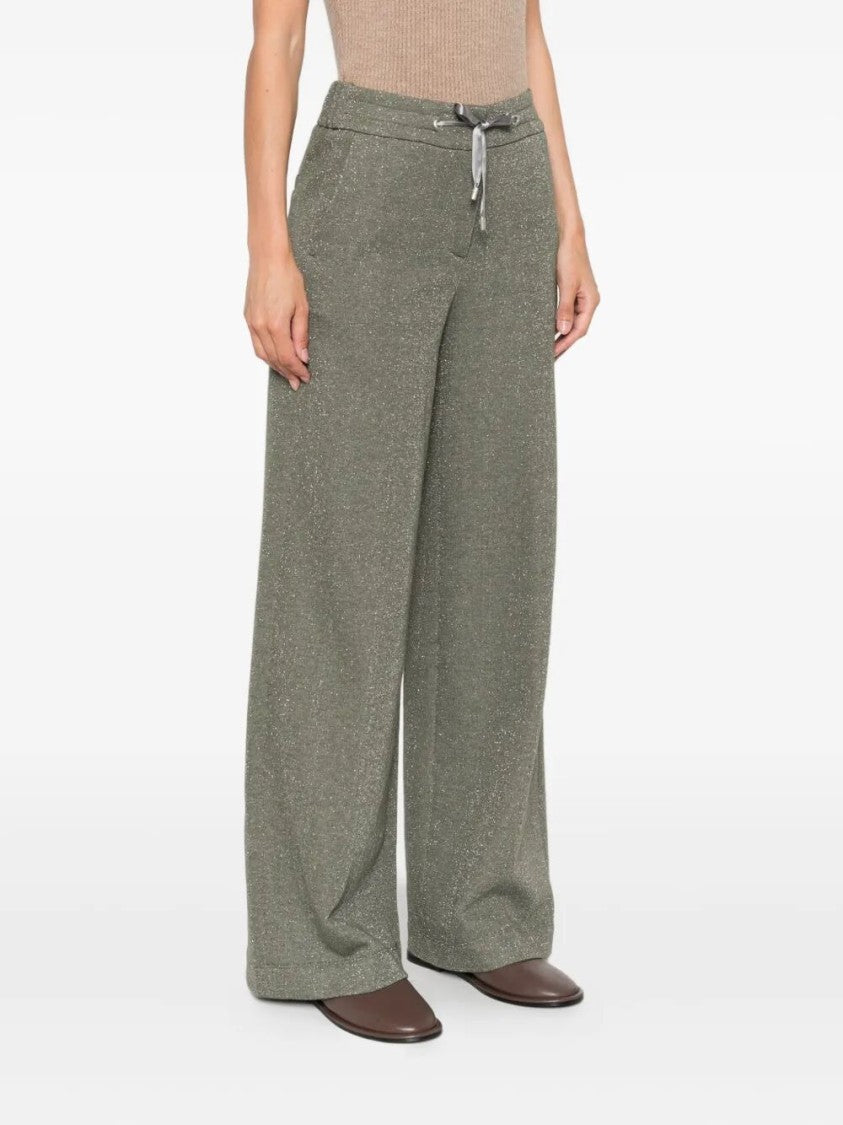 Peserico Wide-Leg Pants With Drawstring Waist