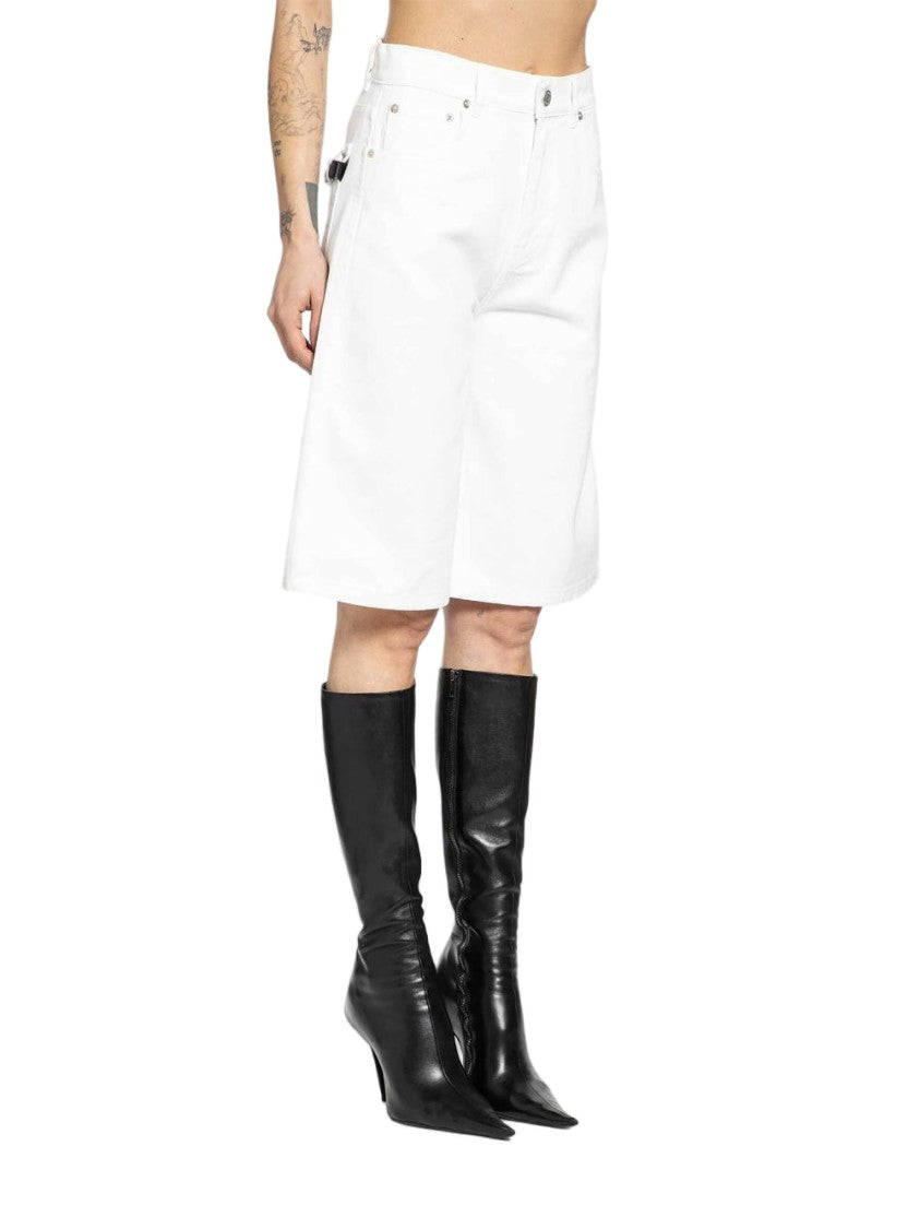 Coperni Knee-Length White Shorts With Relaxed Fit