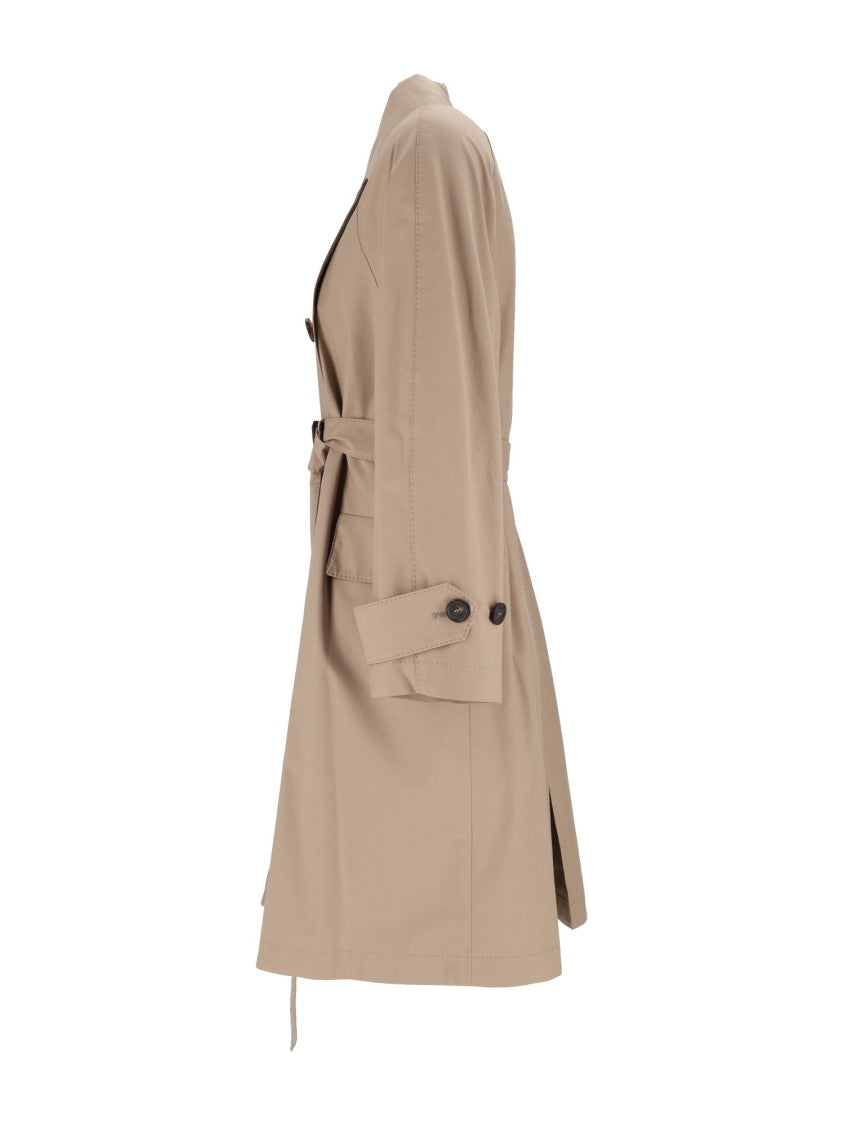 Max Mara Camel Alessio Double-Breasted Trench Coat