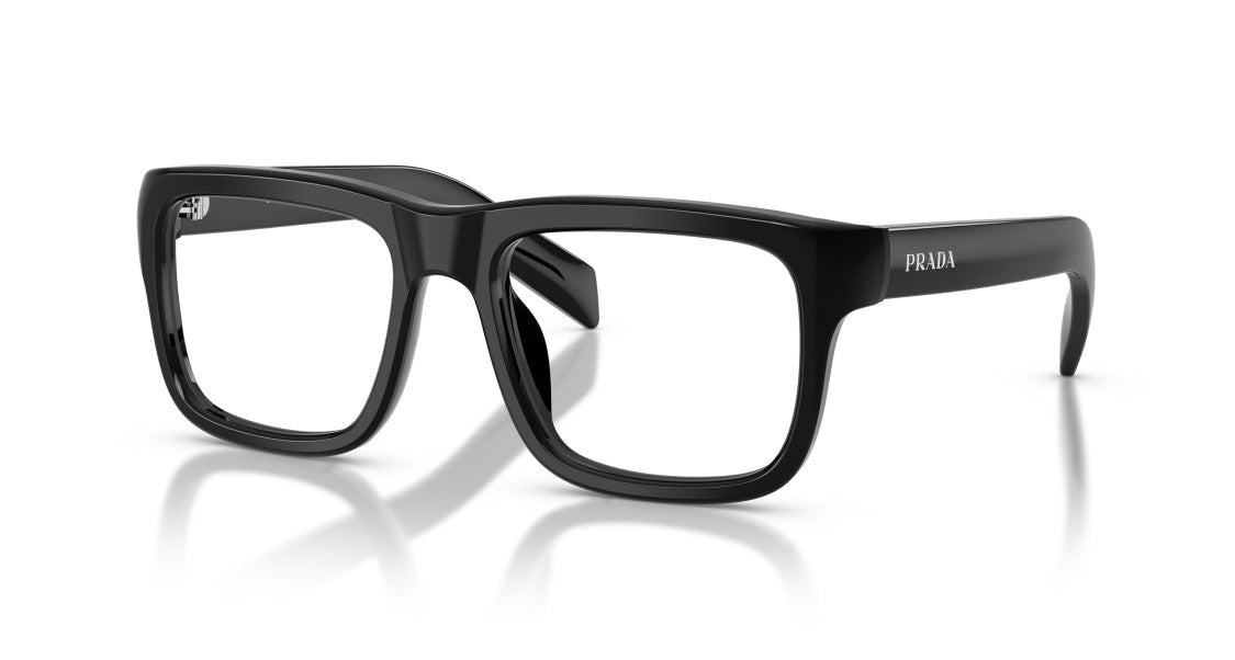 Prada 0Pr D02v Oversized Square Frame Black Acetate Sunglasses
