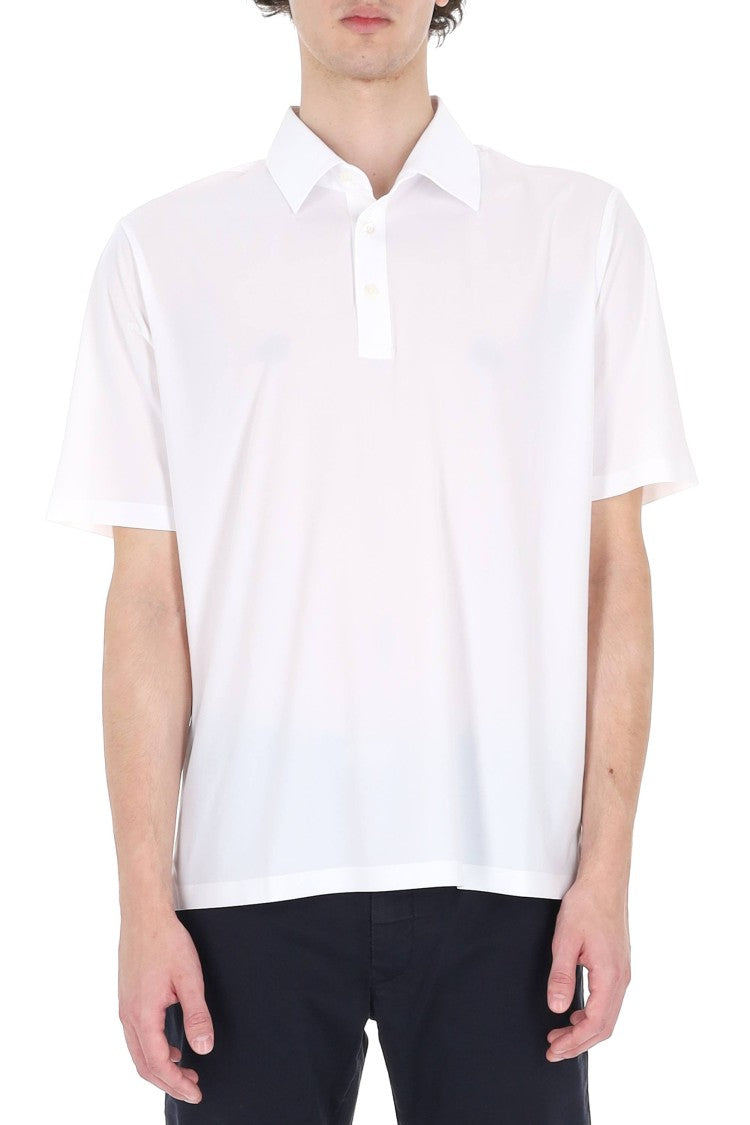 Herno White Ultralight Technical Fabric Polo Shirt