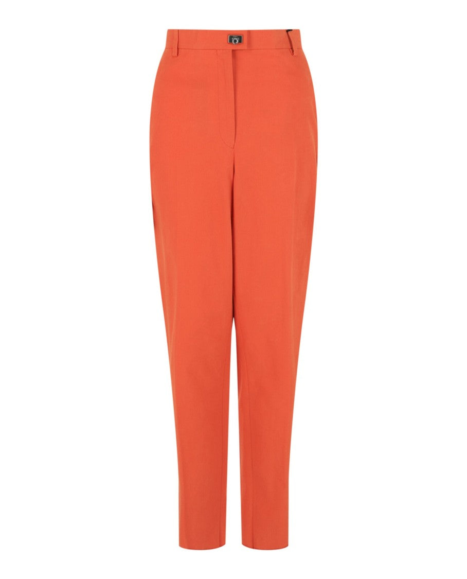 Ferragamo Gancini-Plaque Straight-Leg Trousers