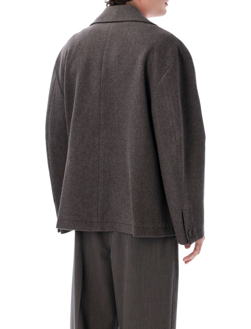 Mfpen Boxy Oversized Double-Breasted Peacoat