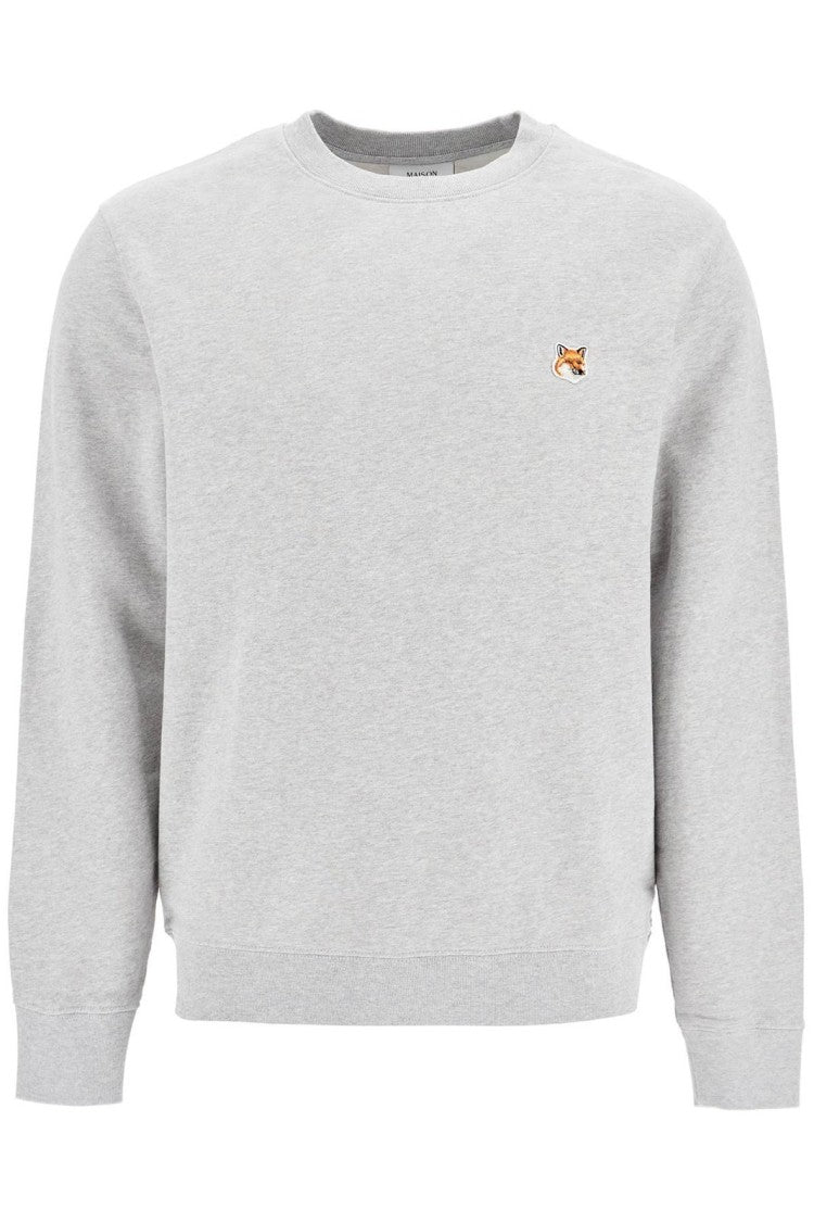 Maison Kitsuné Minimalist Long-Sleeve Sweatshirt With Embroidered Logo