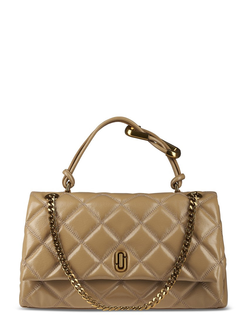 Marc Jacobs Quilted Shoulder Bag With Dual Chain Strap And Structured Silhouette