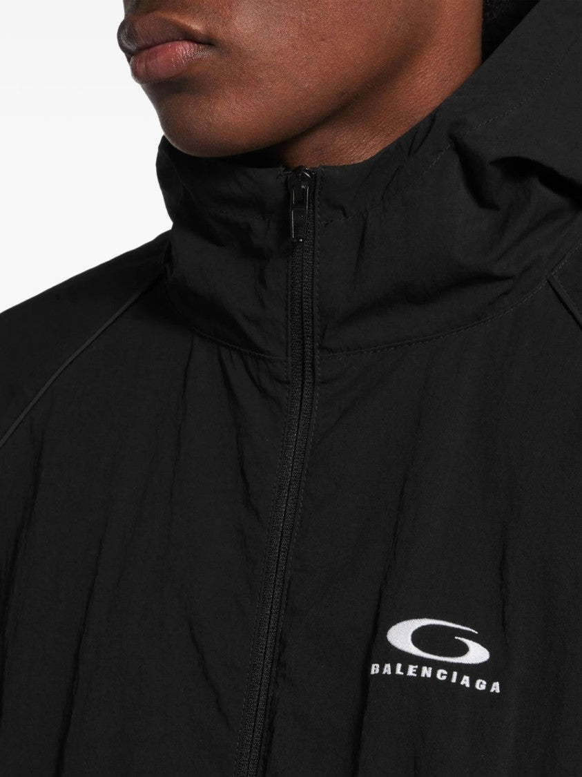 Balenciaga Black Technical Minimalist Full-Zip Jacket