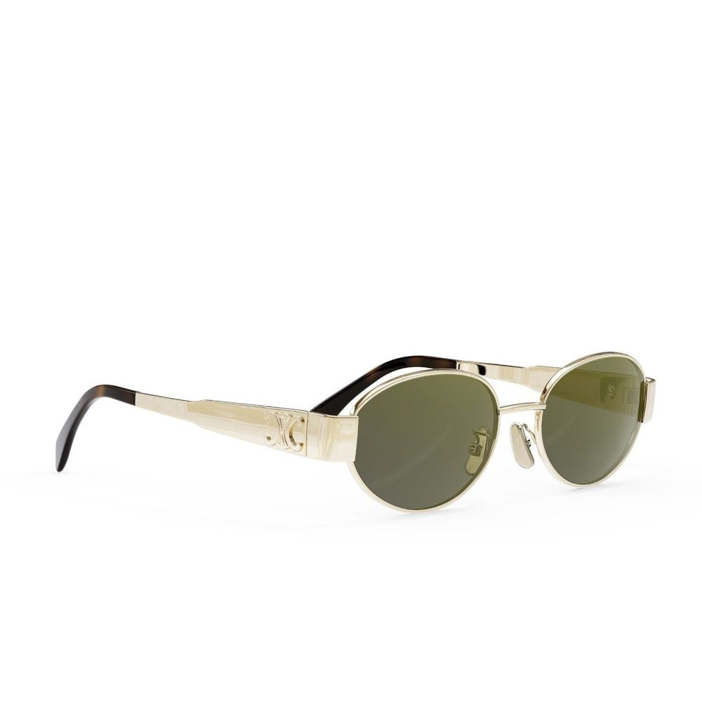 Celine Metal Triomphe Oval Sunglasses