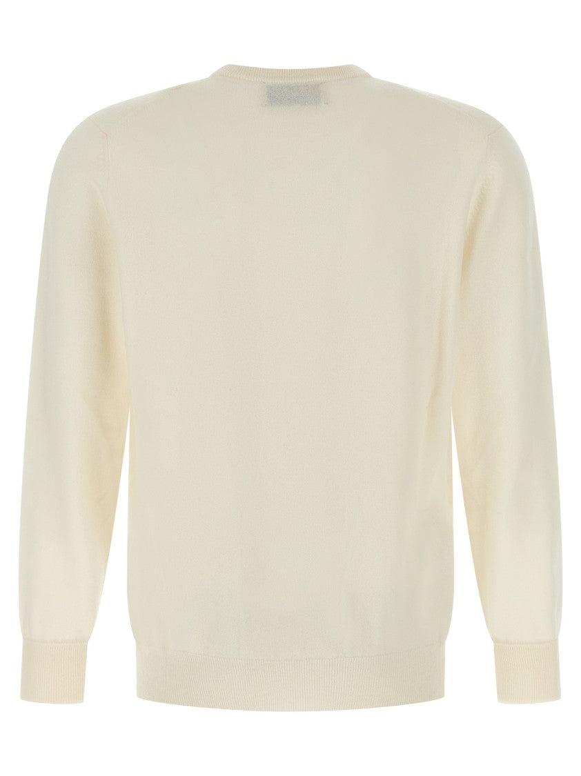 Ballantyne Cashmere Crew Neck Sweater With Long Cuffed Sleeves