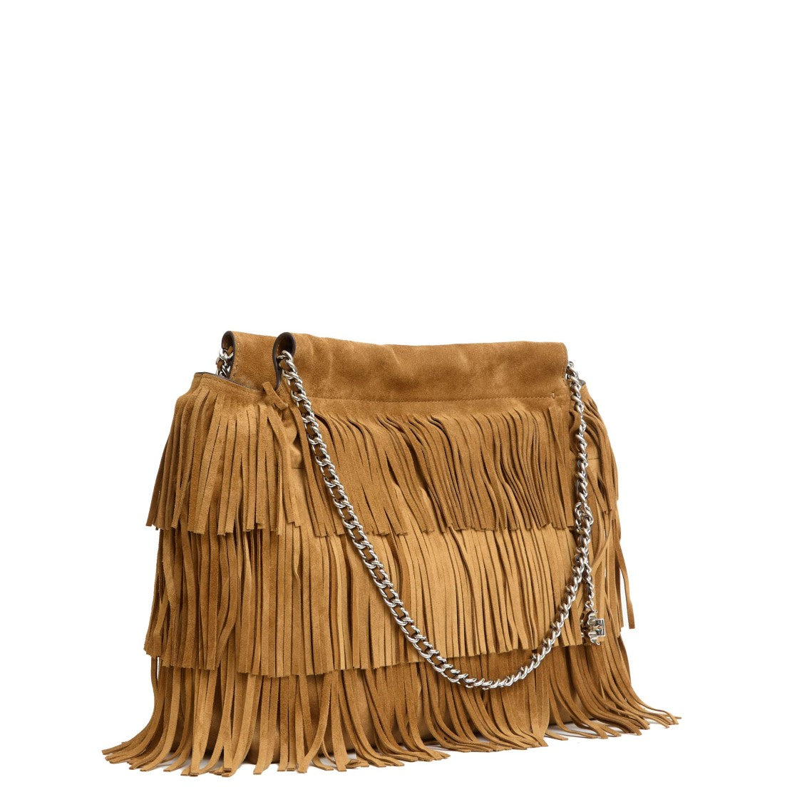Tory Burch Fringe-Detail Suede Hobo Handbag