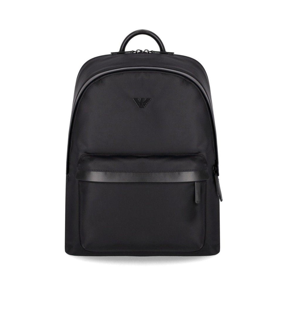 Emporio Armani Black Nylon Backpack
