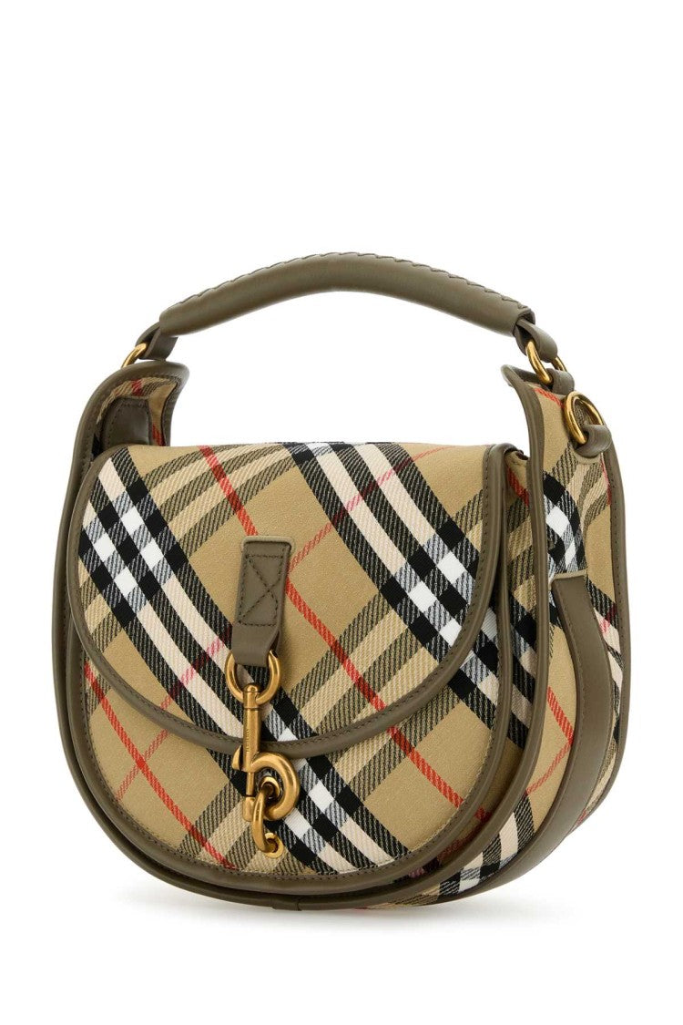 Burberry Embroidered Canvas Handbag