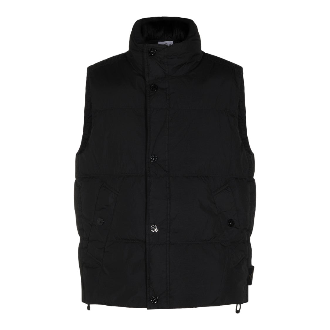 Stone Island Sleeveless Padded Vest With High Stand Collar