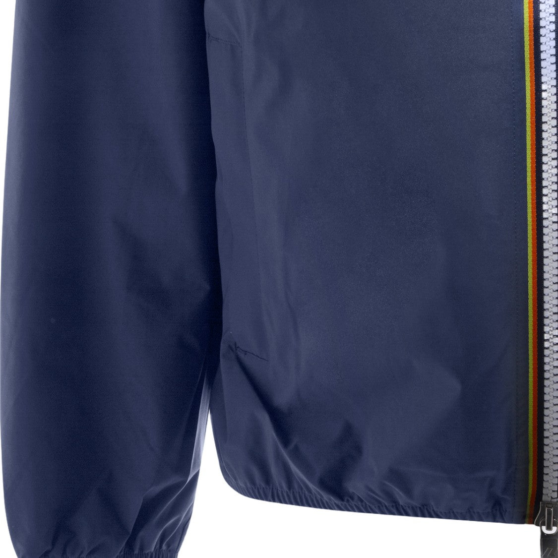 K-Way Blue Jacket With Striped Trim