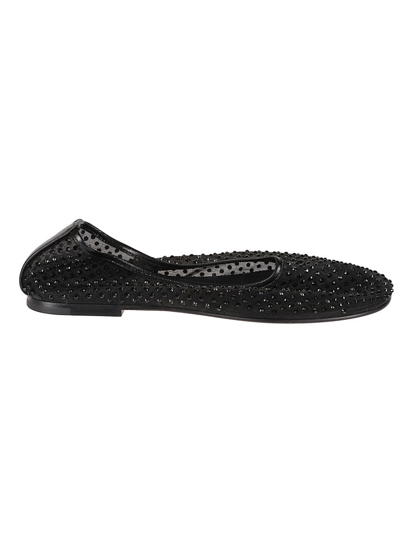 Dear Frances Flat Mesh Shoe With Crystal Embellishments