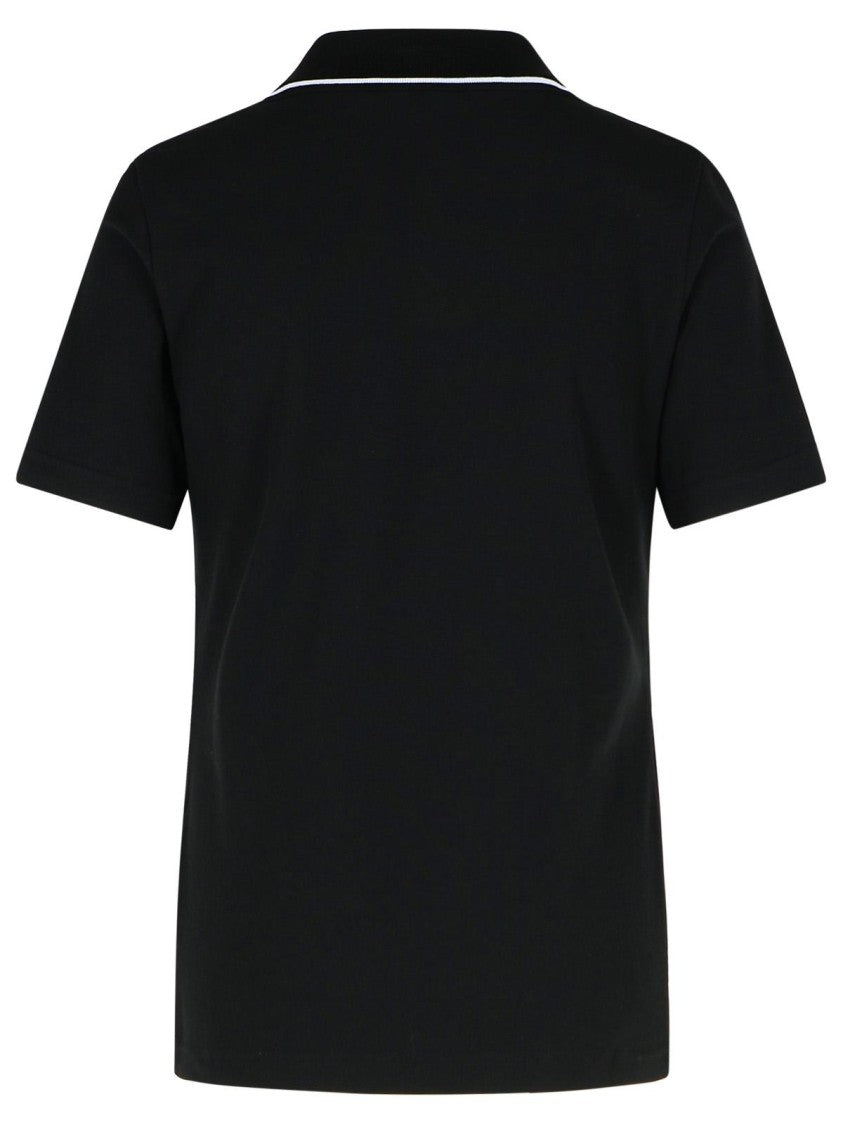 Moncler Black Cotton Polo Shirt