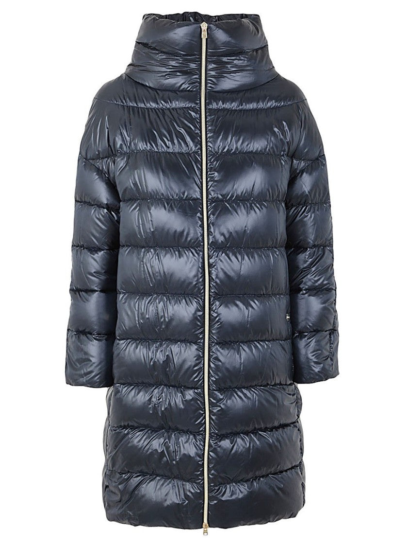 Herno Zip Puffer Jacket – Navy