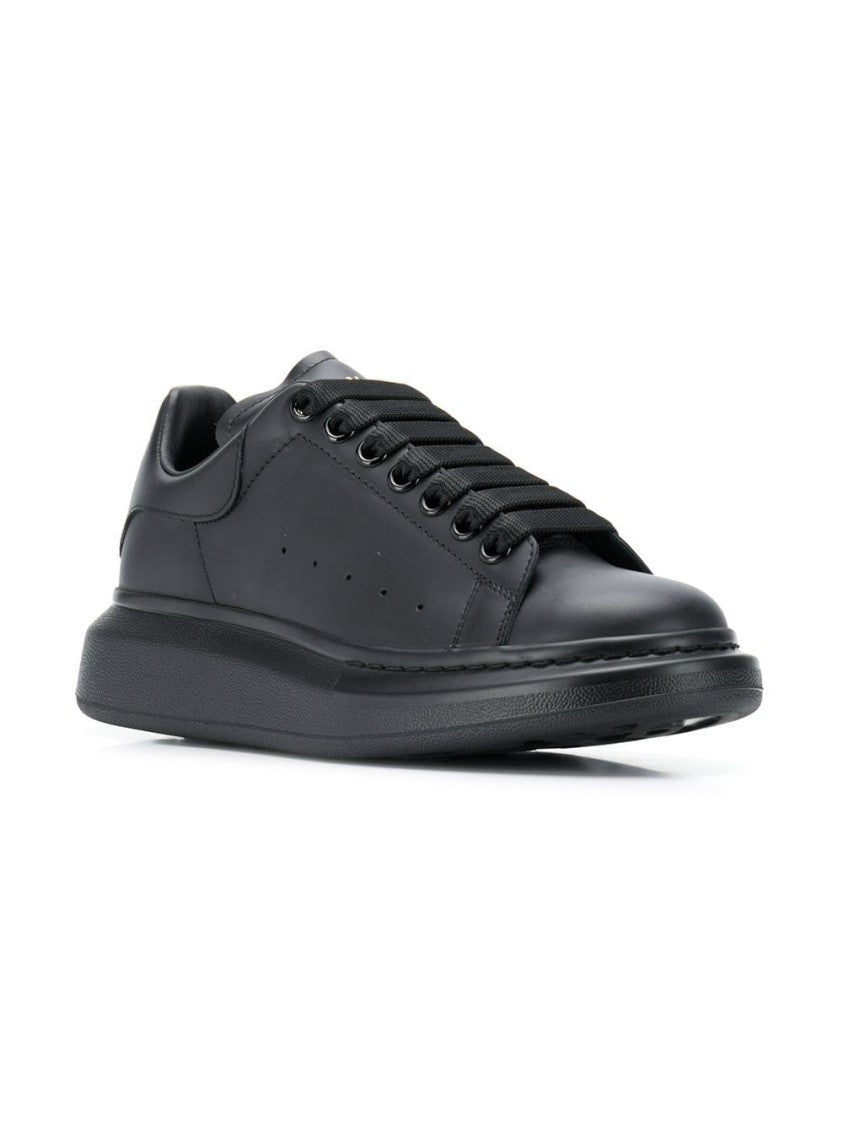 Alexander Mcqueen Black Oversized Chunky Leather Sneakers