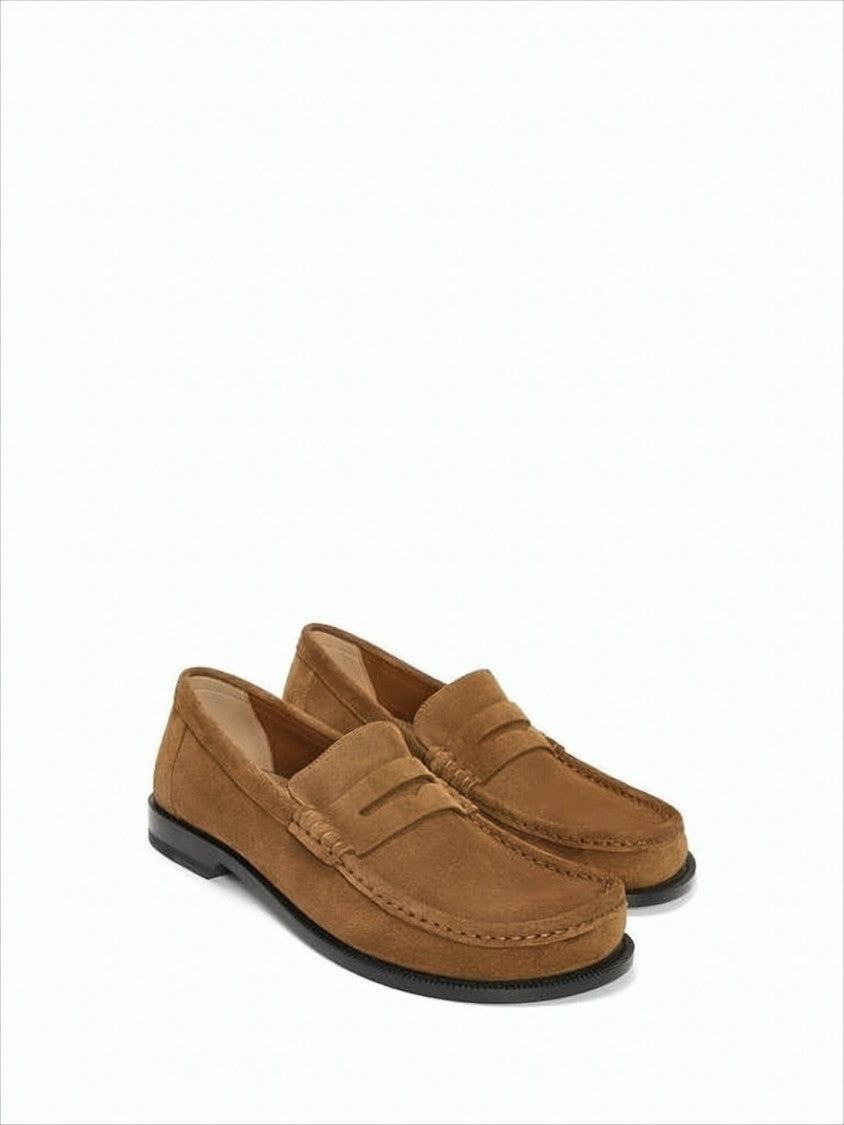 Loewe Classic Brown Suede And Calf Leather Loafers