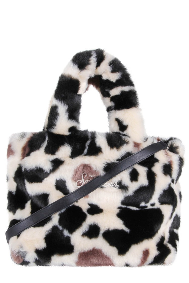 Mc2 Saint Barth Plush Cow Motif Handbag