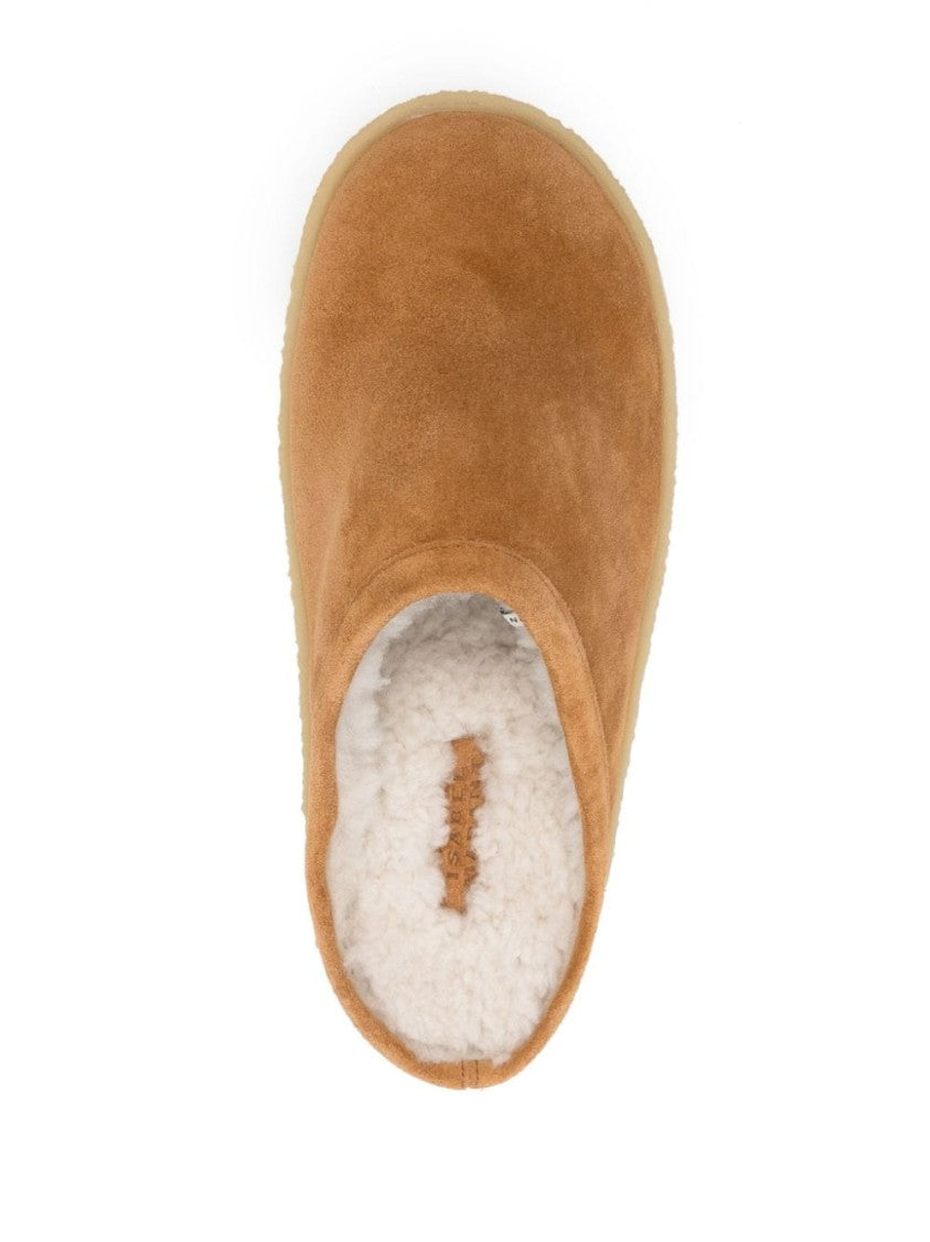 Isabel Marant Fozee Suede Flatform Mules