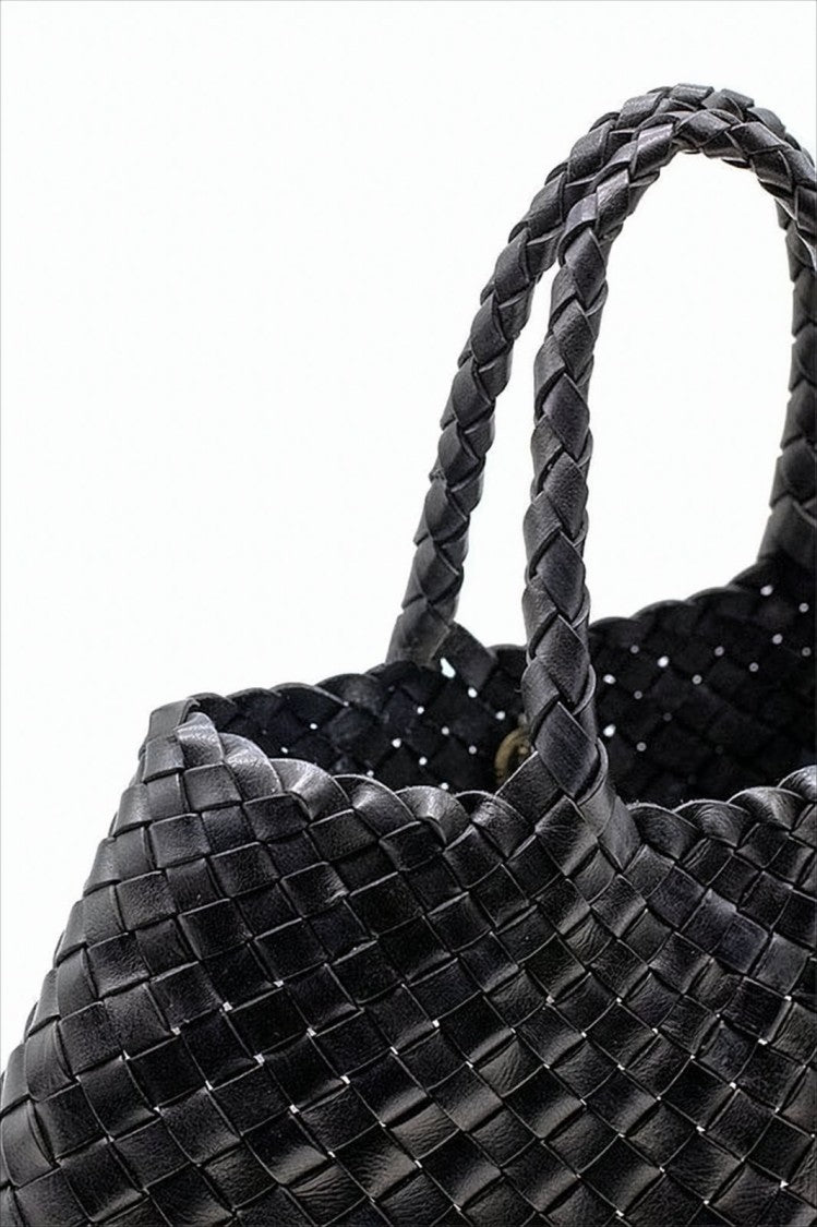 Dragon Diffusion Woven Buffalo Leather Tote Bag
