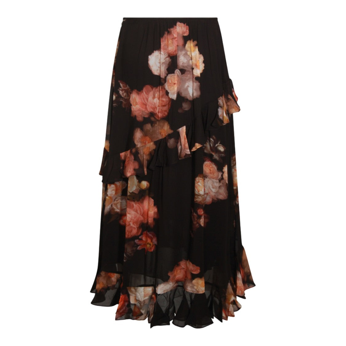Zimmermann Flowing Midi Skirt With Floral Print