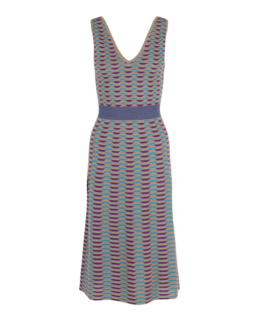 M Missoni Patterned Lamé Midi Dress