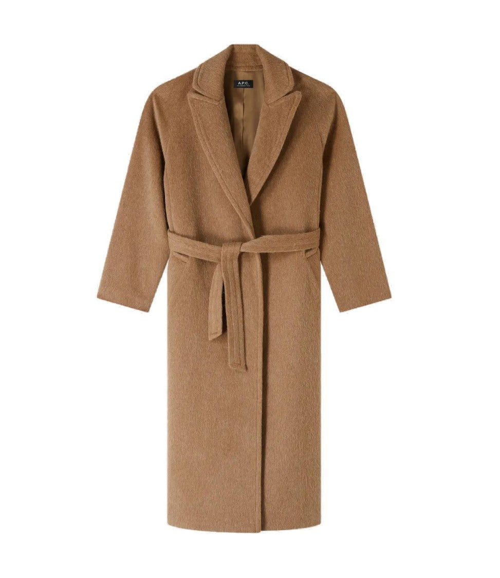 A.P.C. Loose-Fit Camel Coat With Tailored Collar