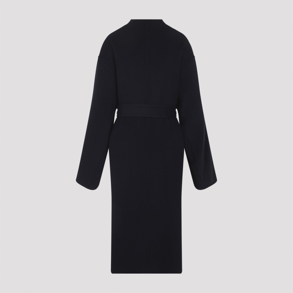 Carven Midnight Blue Wool Wrap Coat