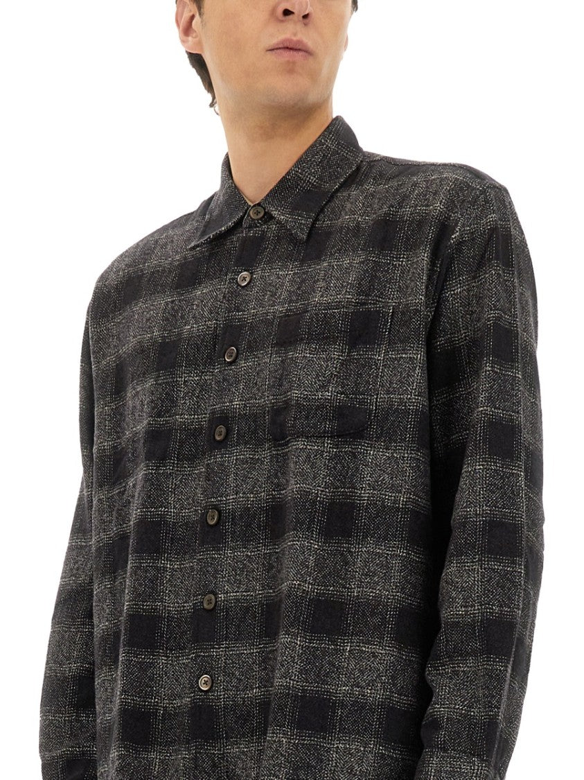 Our Legacy Classic Dark Plaid Cotton Shirt