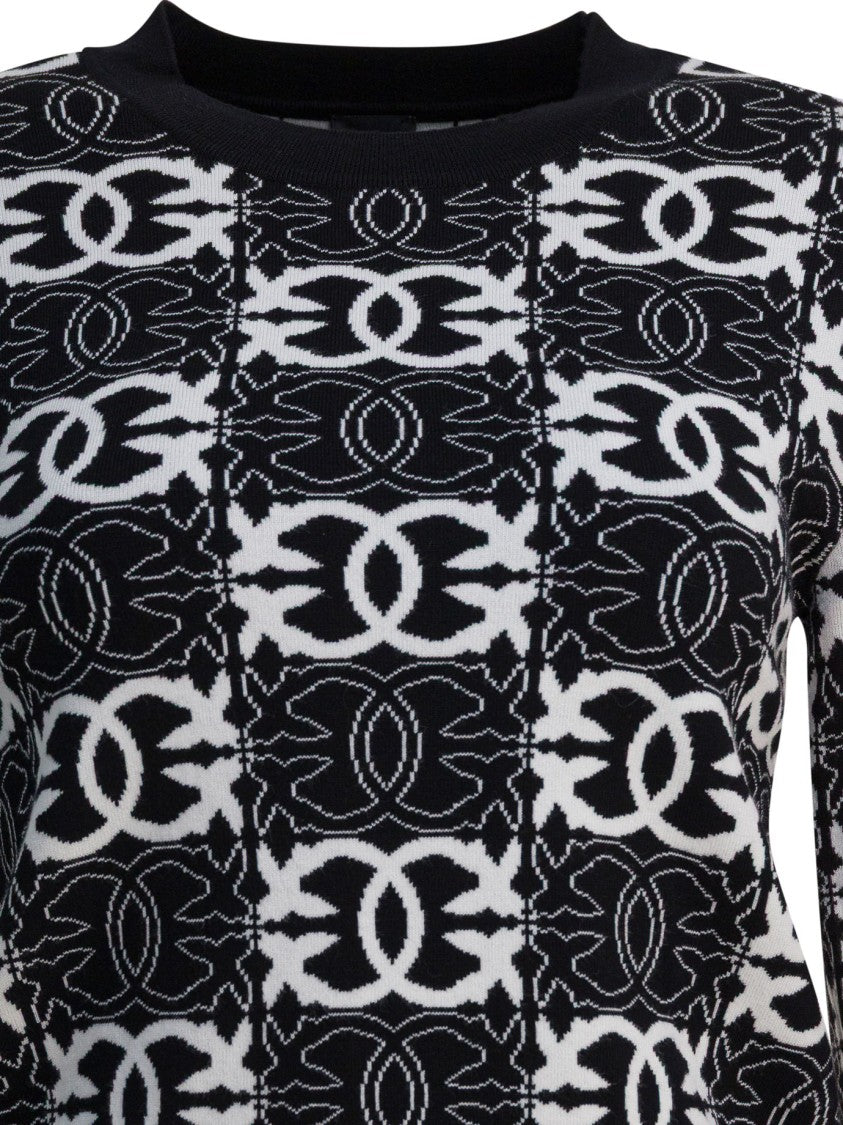 Pinko Black Viscose-Poly Knitwear
