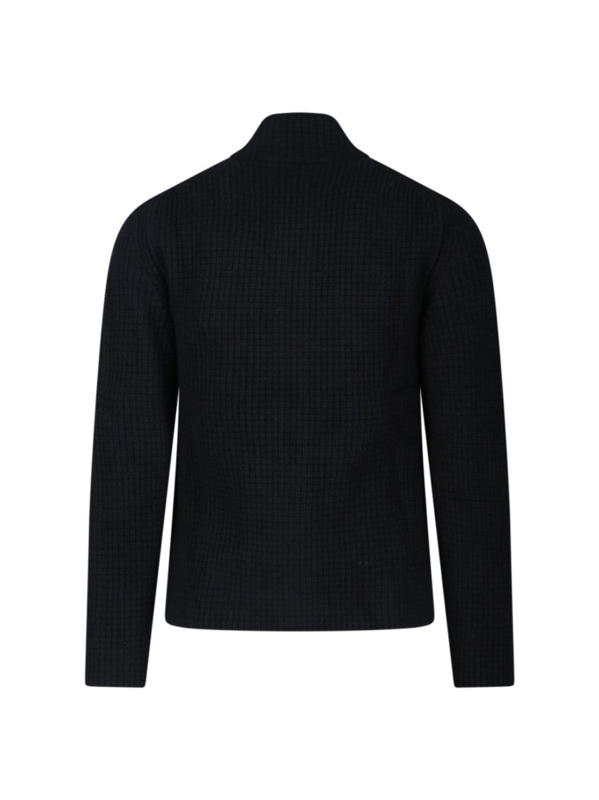 C.P. Company Logo Zip Sweater – Navy