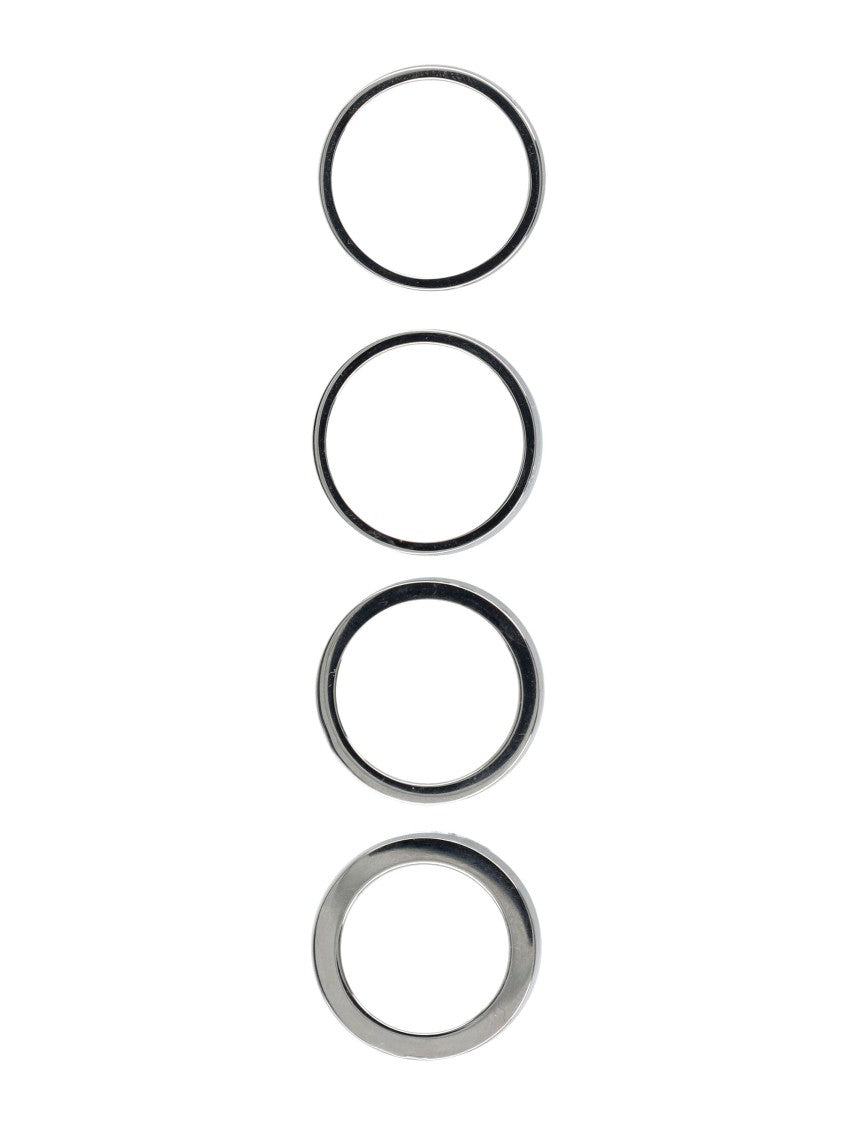 Mm6 By Maison Margiela 4 Ring Modular Stacked Numeric Silver Ring Set