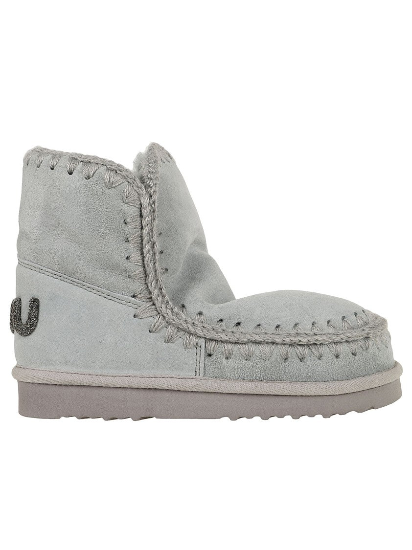Mou Mid-Height Plush Sheepskin Eskimo Boots With Glitter Detail
