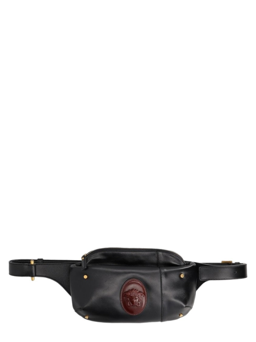 Versace Red Medusa Emblem Embossed Belt Bag