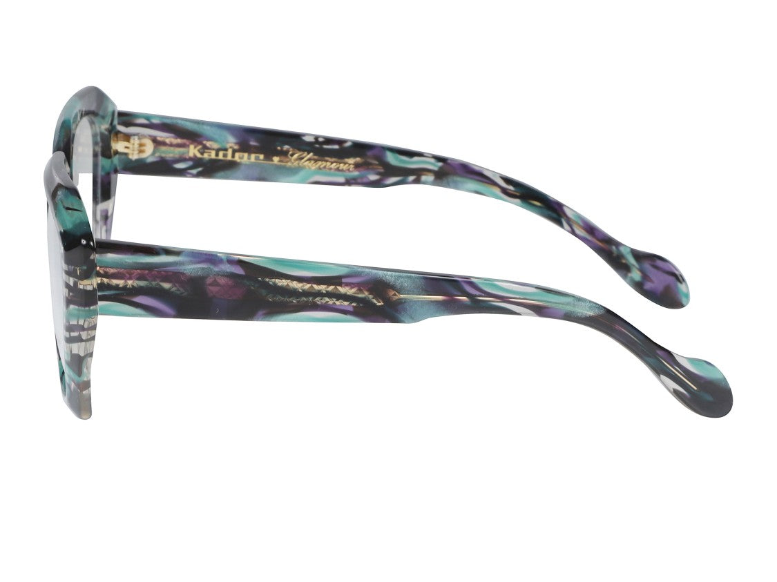 Kador Marilyn/K-V Marbled Oversized Geometric Eyeglasses