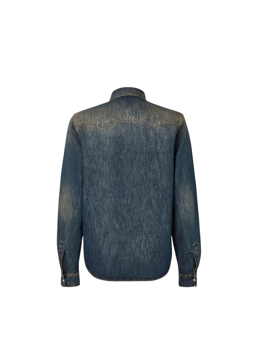 Fendi Blue Bananatex Denim Shirt