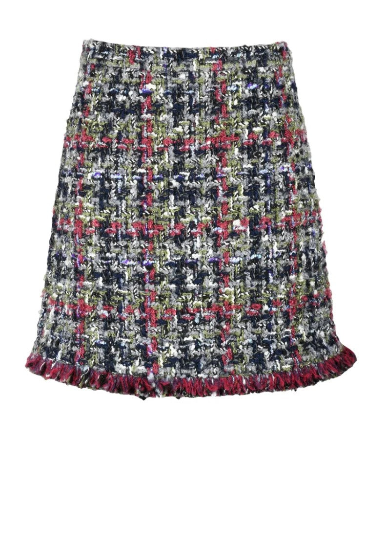 Etro Bouclé Skirt - Green/Black