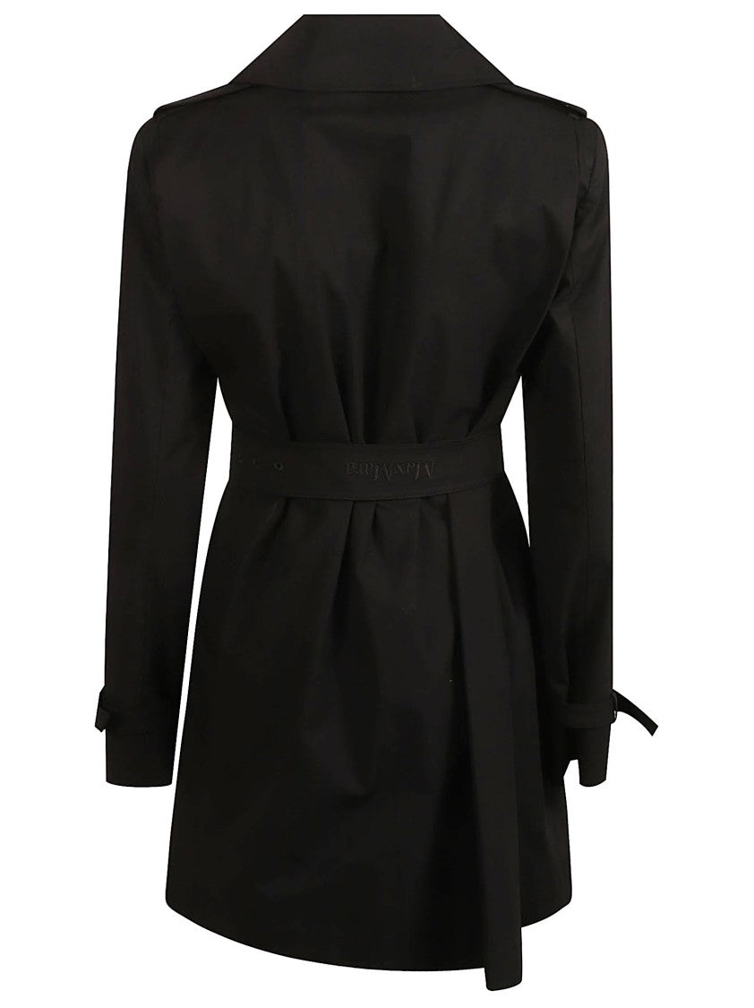Max Mara Double-Breasted Black Trench Coat