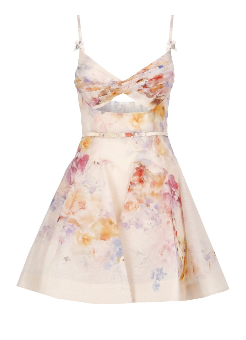 Zimmermann Crush Twist Front Mini Dress