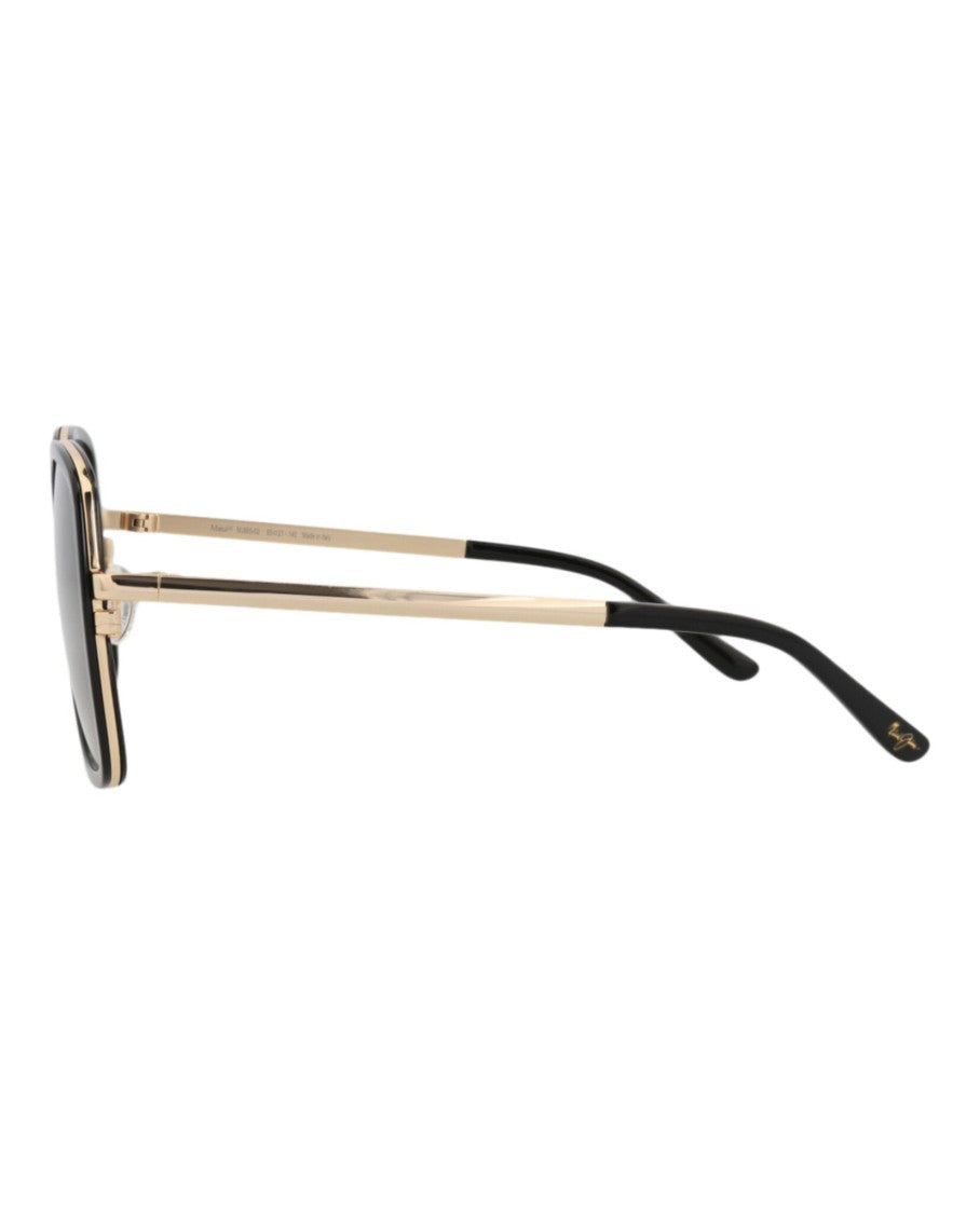 Maui Jim Square-Frame Metal Sunglasses