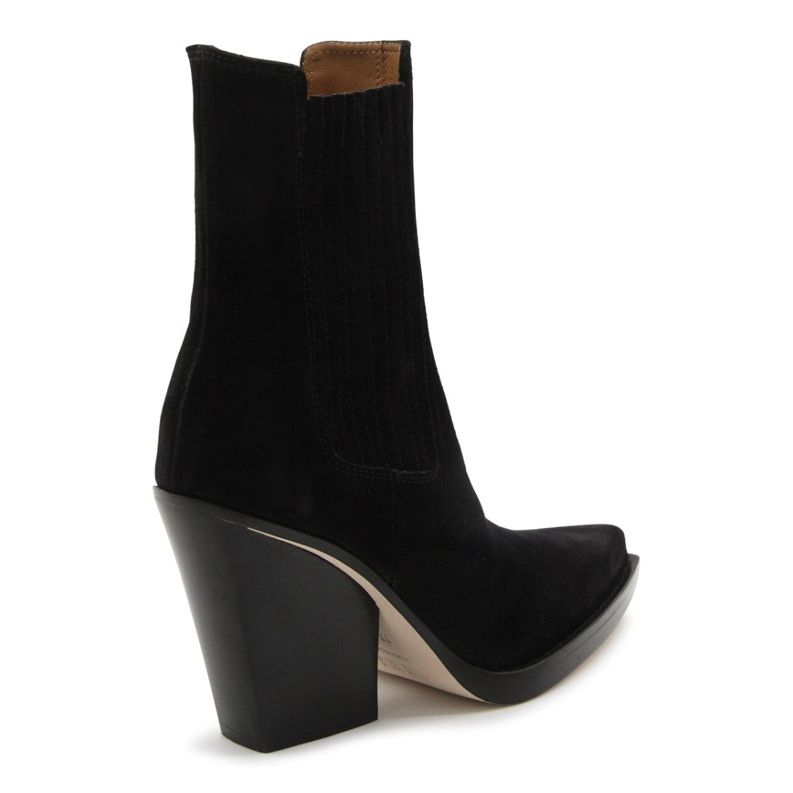 Paris Texas Black Leather Dallas Ankle Boots