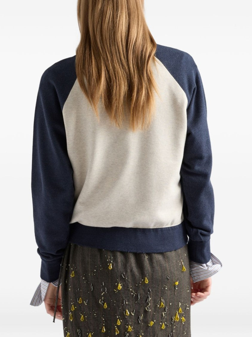 Prada Raglan Vintage Logo Sleeve Sweater