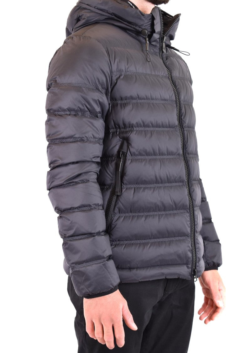 Peuterey Quilted Black Puffer Jacket With Hooded Design