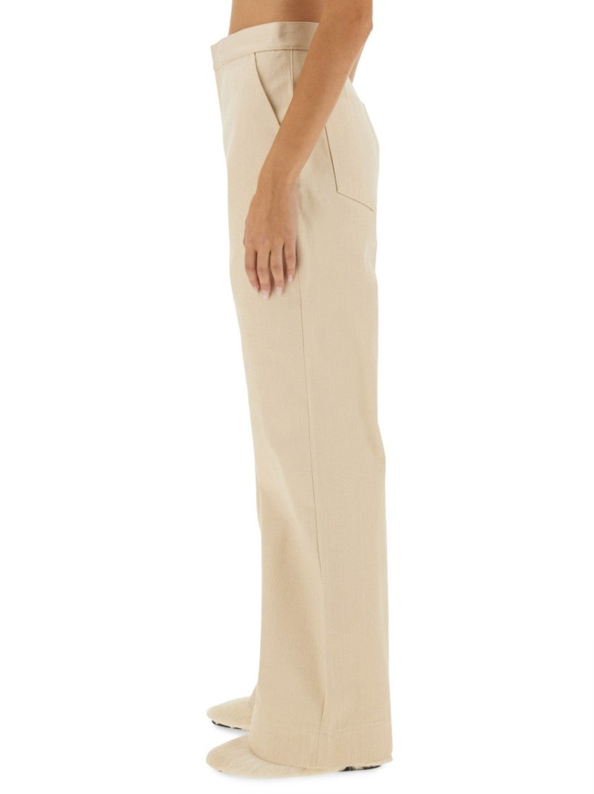Jil Sander Regular-Fit Flared Pants With Classic Pockets