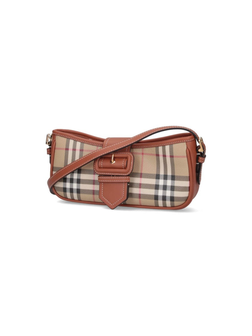 Burberry "Sling" Shoulder Bag, In Beige Fabric
